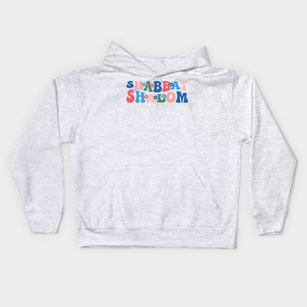 Shabbat Shalom Kids Hoodie by DPattonPD